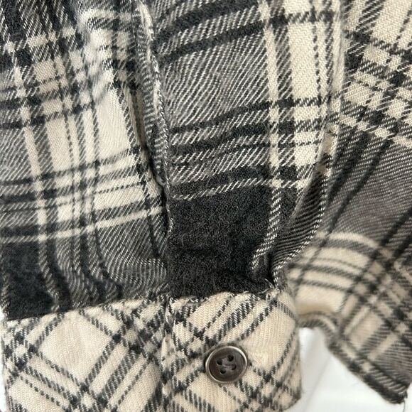 Bella Dahl Women’s Gray Plaid Button Down Flannel 100% Rayon Size Extra Small - Picture 5 of 11